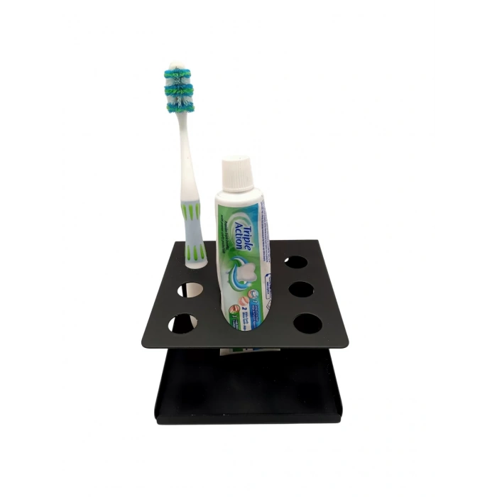 ARDİNİ KENDİNDEN YAPIŞKANLI VE VİDALI DİŞ FIRÇALIK 6LI MACUNLUKLU MAT SİYAH