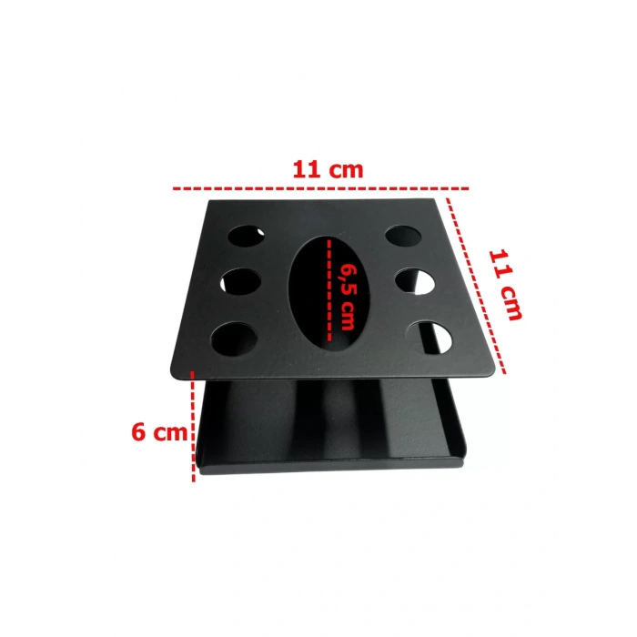 ARDİNİ KENDİNDEN YAPIŞKANLI VE VİDALI DİŞ FIRÇALIK 6LI MACUNLUKLU MAT SİYAH