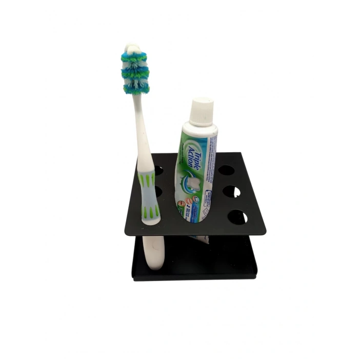 ARDİNİ KENDİNDEN YAPIŞKANLI VE VİDALI DİŞ FIRÇALIK 6LI MACUNLUKLU MAT SİYAH