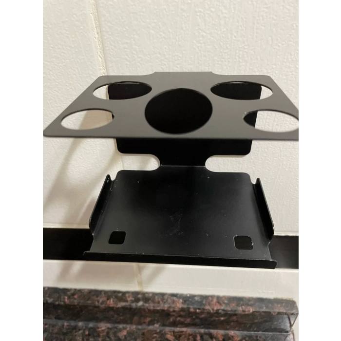 ARDİNİ YAPIŞKANLI VE VİDALI ŞARJLI DİŞ FIRÇALIK TUTUCU MACUNLUKLU MAT SİYAH