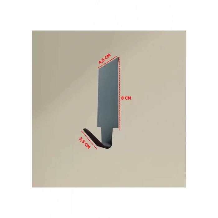 ARDİNİ KENDİNDEN YAPIŞKANLI BORNOZ HAVLU ASKISI DİKDÖRTGEN MAT SİYAH 4LÜ