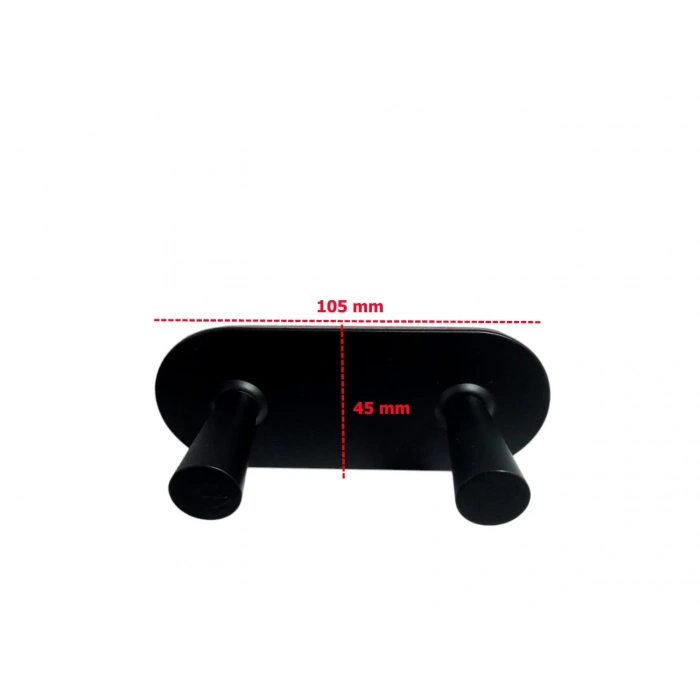 GLARE KONİK KENDİNDEN YAPIŞKANLI ASKILIK İKİLİ MAT SİYAH 2 Lİ PAKET