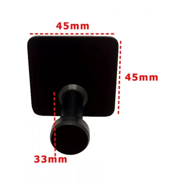 GLARE MANTAR KENDİNDEN YAPIŞKANLI ASKILIK TEKLİ MAT SİYAH 4 LÜ PAKET