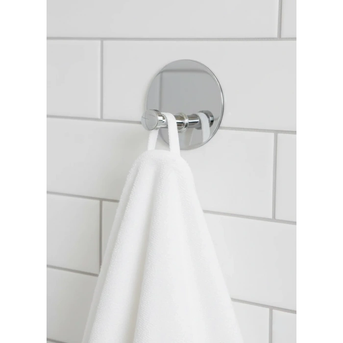 GLARE MANTAR KENDİNDEN YAPIŞKANLI ASKILIK TEKLİ YUVARLAK KROM 4 LÜ PAKET