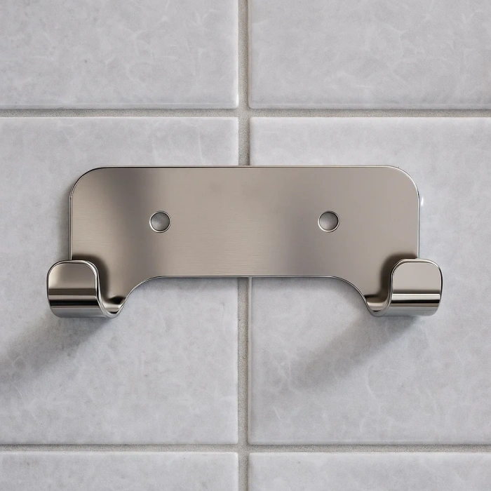 ASKILIK 2 Lİ YAPIŞKANLI VE VİDALI 1,2MM SS201 PASLANMAZ ÇELİK PAKETTE 2 ADET RENK KROM