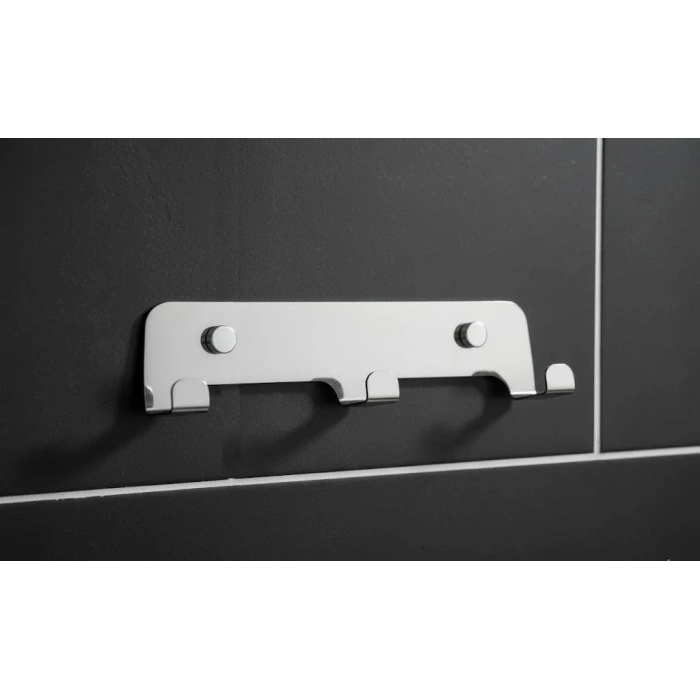 ASKILIK 3 LÜ YAPIŞKANLI VE VİDALI 1,2MM SS201 PASLANMAZ ÇELİK RENK KROM