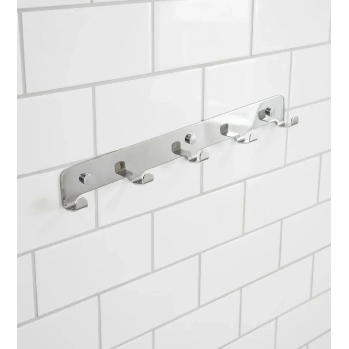 ASKILIK 5 Lİ YAPIŞKANLI VE VİDALI 1,2MM SS201 PASLANMAZ ÇELİK RENK KROM