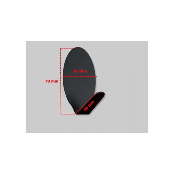 ARDİNİ KENDİNDEN YAPIŞKANLI BORNOZ HAVLU ASKISI OVAL MAT SİYAH 4LÜ