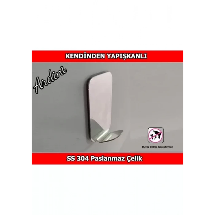 ASKILIK YAPIŞKANLI RADİUSLU DİKDÖRTGEN KROM PAKETTE 4 ADET