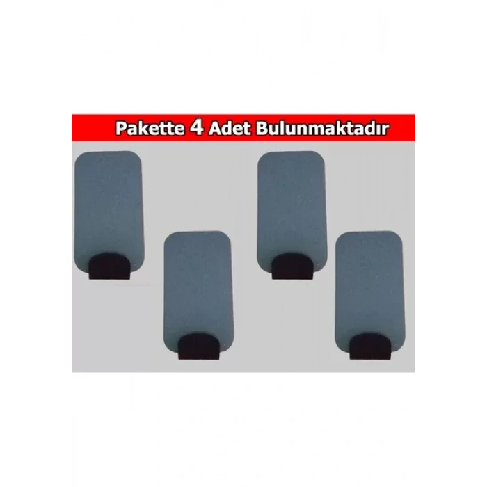 ARDİNİ KENDİNDEN YAPIŞKANLI BORNOZ HAVLU ASKISI RADİUSLU DİKDÖRTGEN MAT SİYAH 4LÜ