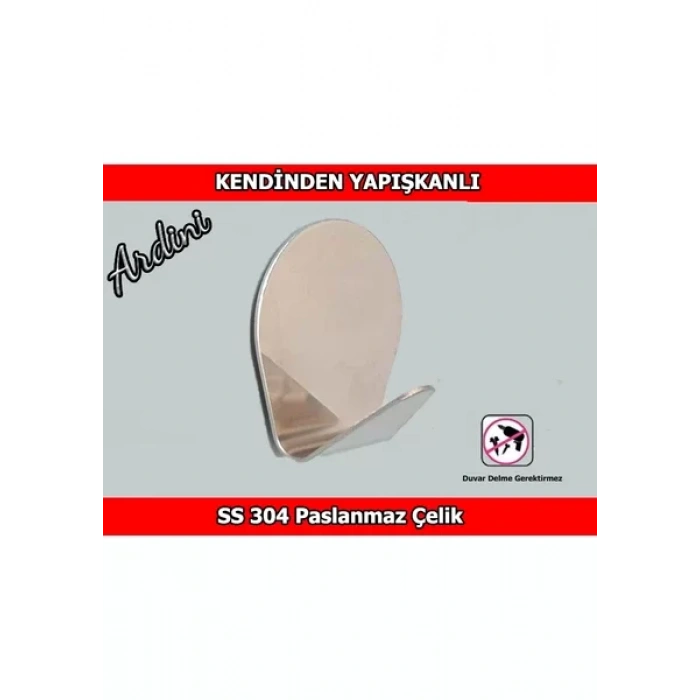 ASKILIK YAPIŞKANLI TOMBUL KROM PAKETTE 4 ADET