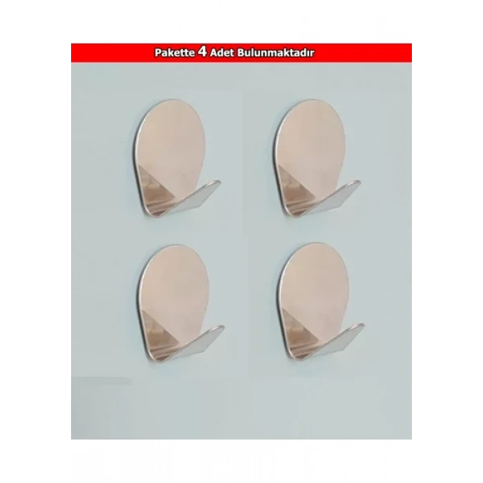 ASKILIK YAPIŞKANLI TOMBUL KROM PAKETTE 4 ADET