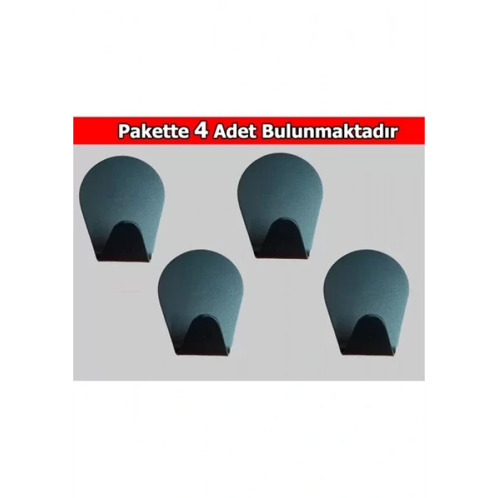 ASKILIK YAPIŞKANLI TOMBUL MAT SİYAH PAKETTE 4 ADET