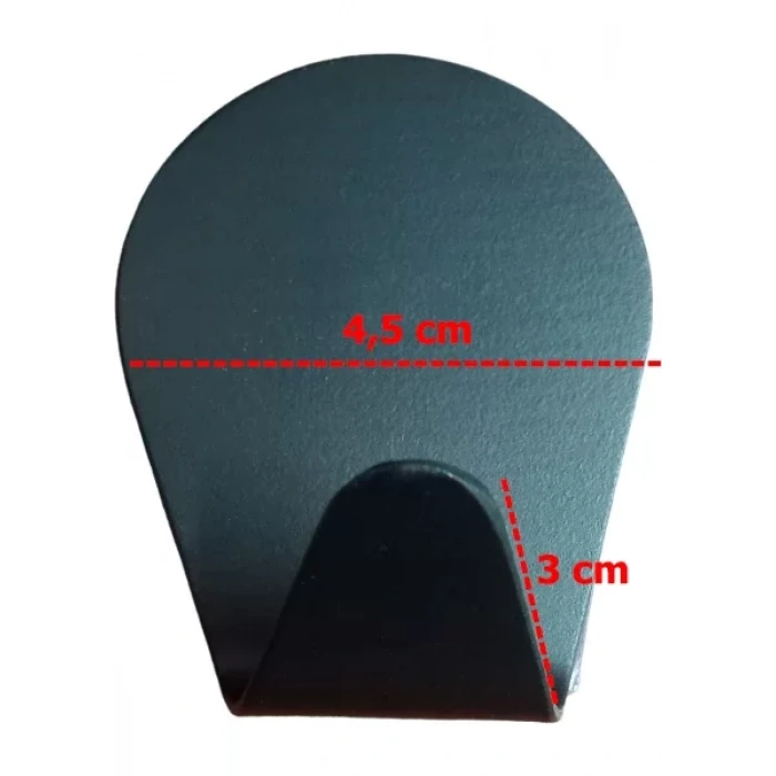 ASKILIK YAPIŞKANLI TOMBUL MAT SİYAH PAKETTE 4 ADET