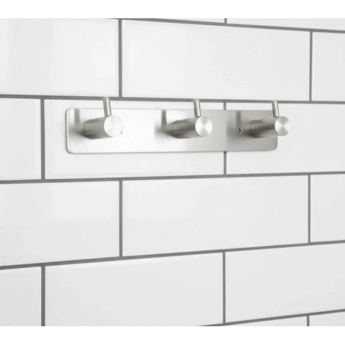 ASKILIK YAPIŞKANLI VE VİDALI ÇUBUKLU ÜÇLÜ KROM