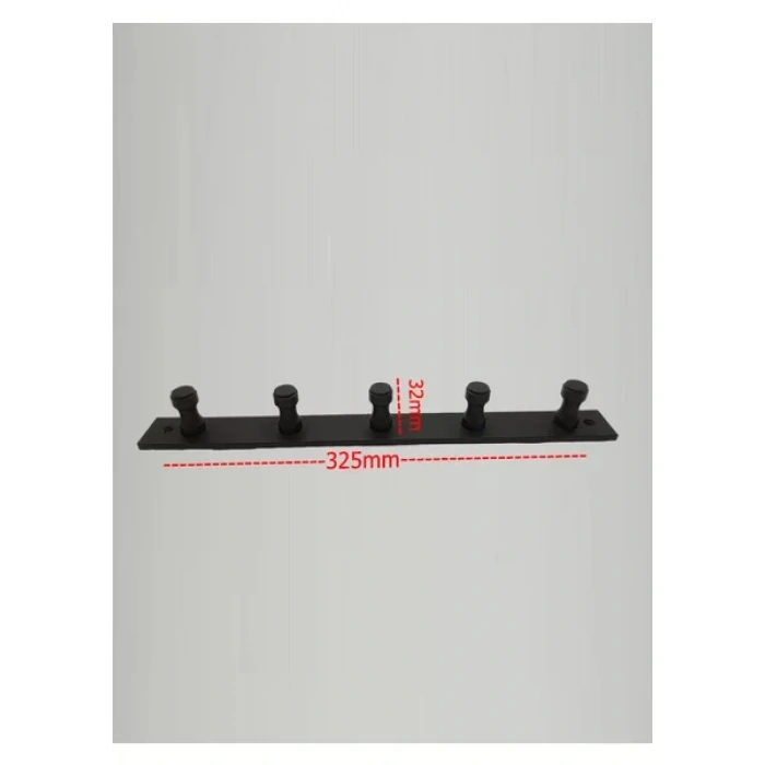 ASKILIK YAPIŞKANLI VE VİDALI İNCE BELLİ BEŞLİ MAT SİYAH