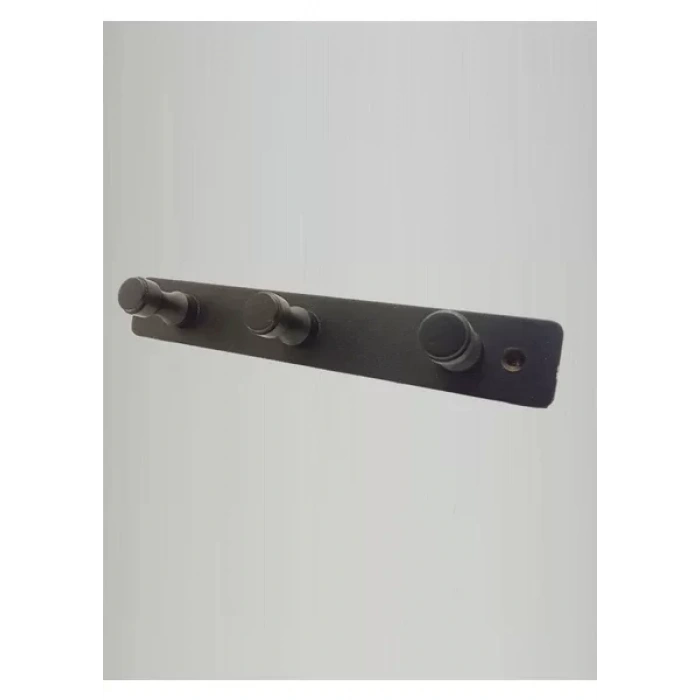 ASKILIK YAPIŞKANLI VE VİDALI İNCE BELLİ ÜÇLÜ MAT SİYAH