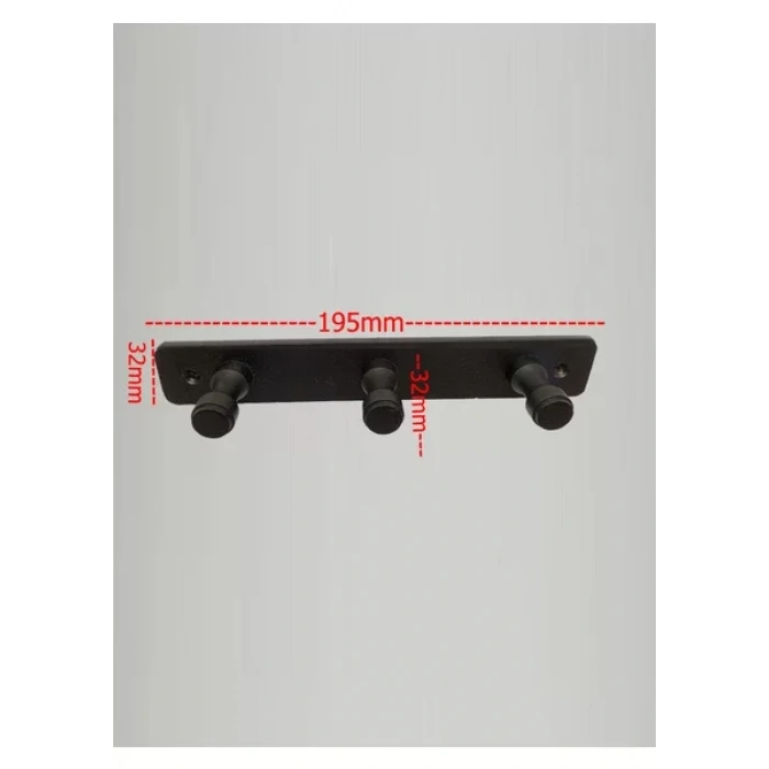 ASKILIK YAPIŞKANLI VE VİDALI İNCE BELLİ ÜÇLÜ MAT SİYAH