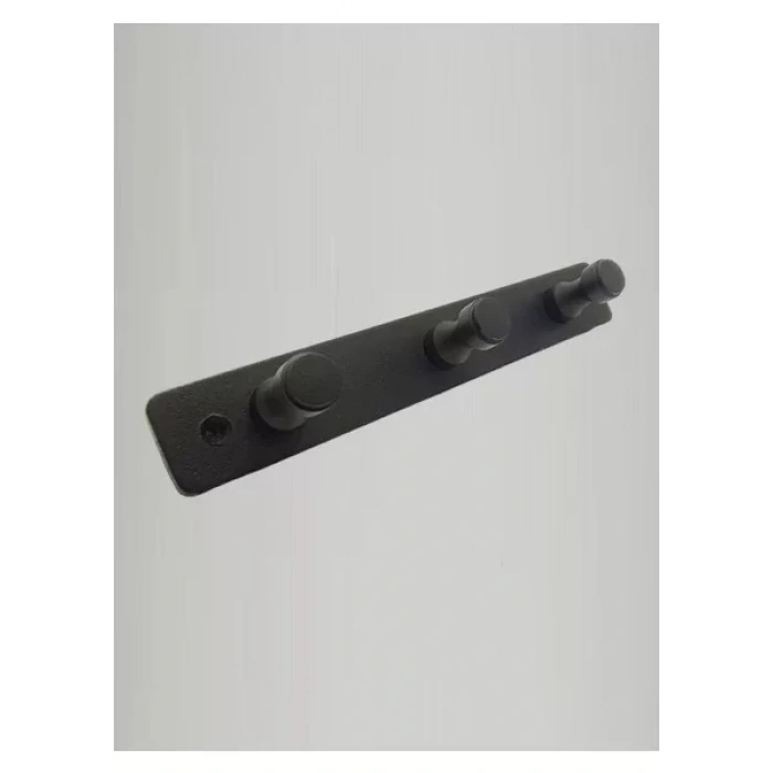 ASKILIK YAPIŞKANLI VE VİDALI İNCE BELLİ ÜÇLÜ MAT SİYAH