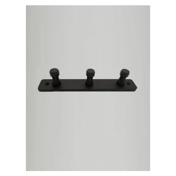 ASKILIK YAPIŞKANLI VE VİDALI İNCE BELLİ ÜÇLÜ MAT SİYAH