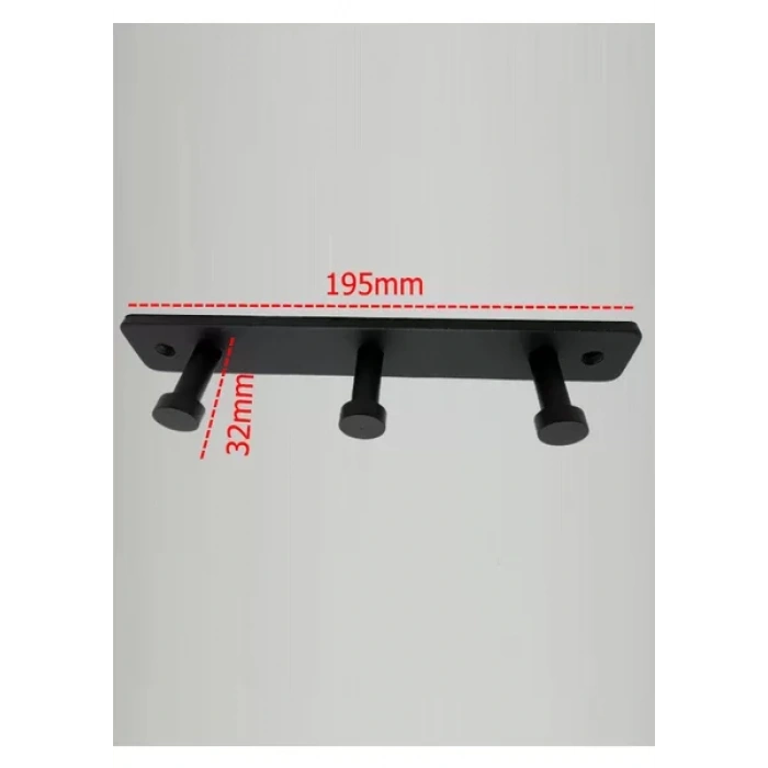 GLARE MANTAR KENDİNDEN YAPIŞKANLI ASKILIK ÜÇLÜ MAT SİYAH