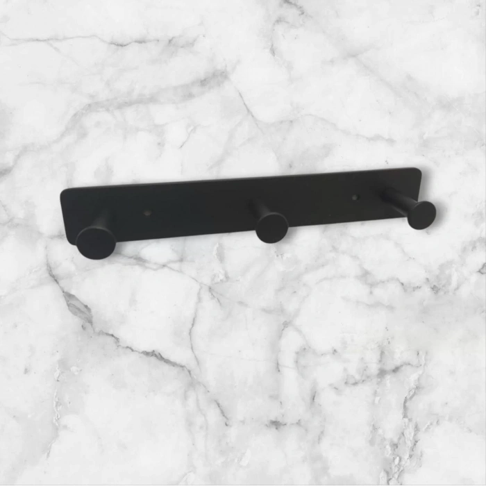 THİNCAL KENDİNDEN YAPIŞKANLI ASKILIK ÜÇLÜ MAT SİYAH