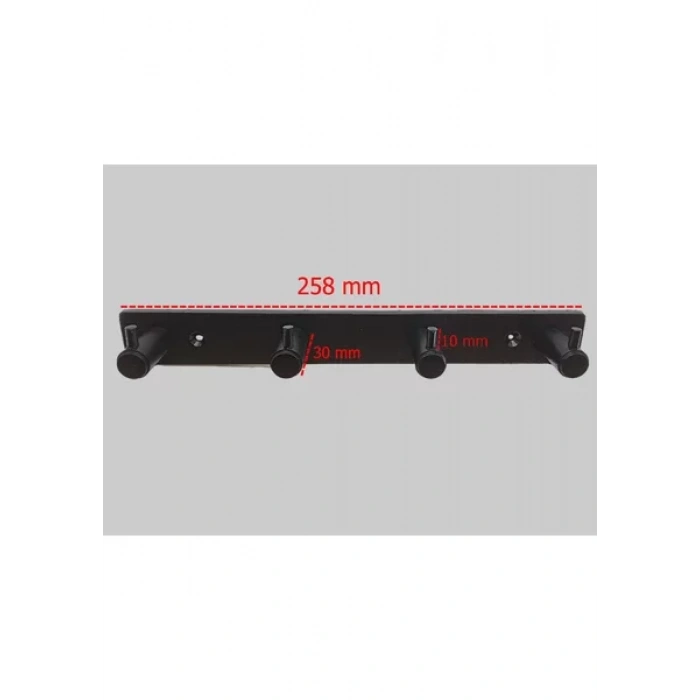 GLARE ÇUBUKLU İSTER KENDİNDEN YAPIŞKANLI İSTER VİDALI ASKILIK DÖRTLÜ MAT SİYAH