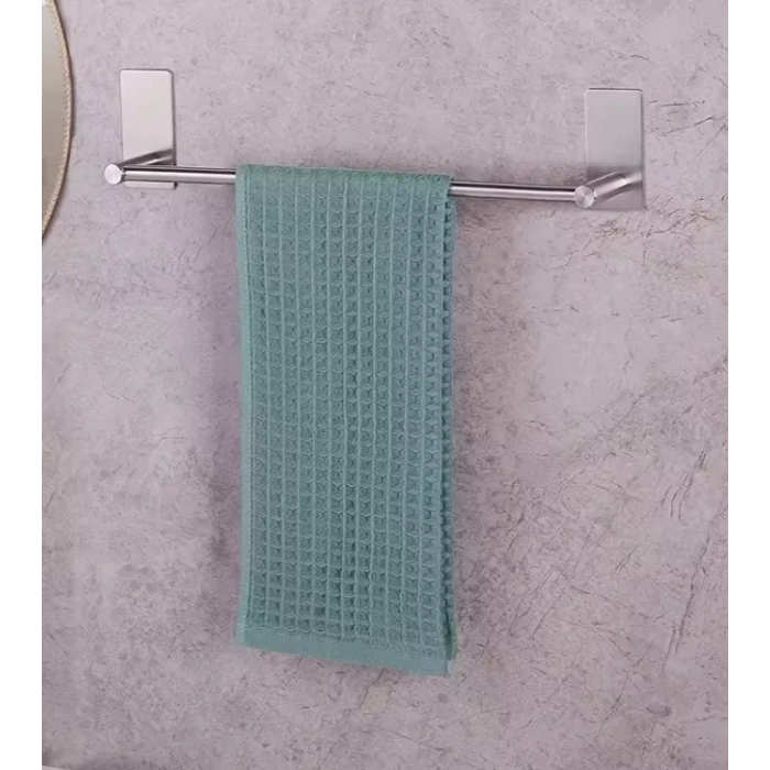 HAVLULUK DİK ROZETLİ 52CM YAPIŞKANLI PASLANMAZ ÇELİK KROM RENGİ