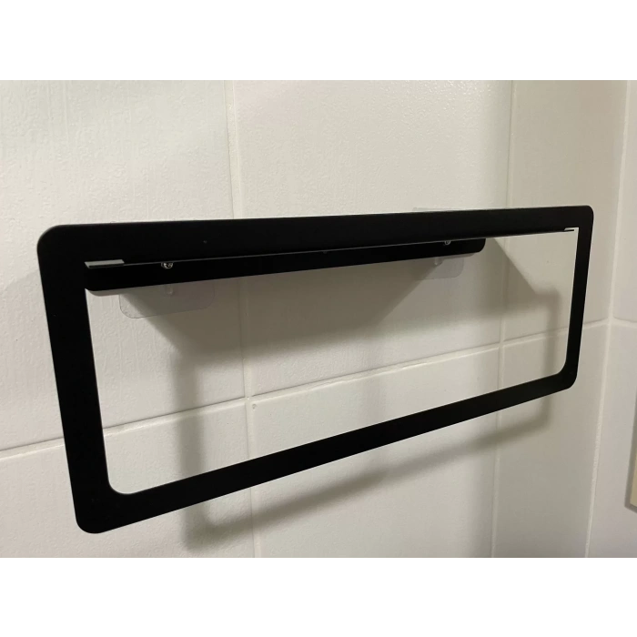 HAVLULUK RAFLI YAPIŞKANLI VE VİDALI DİKDÖRTGEN MODEL MAT SİYAH