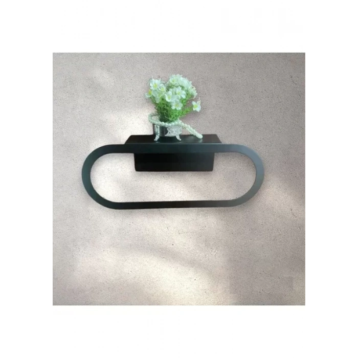 HAVLULUK YAPIŞKANLI VE VİDALI OVAL MODEL MAT SİYAH