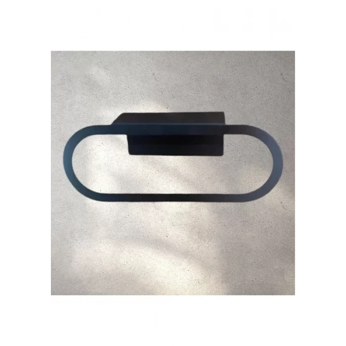 HAVLULUK YAPIŞKANLI VE VİDALI OVAL MODEL MAT SİYAH