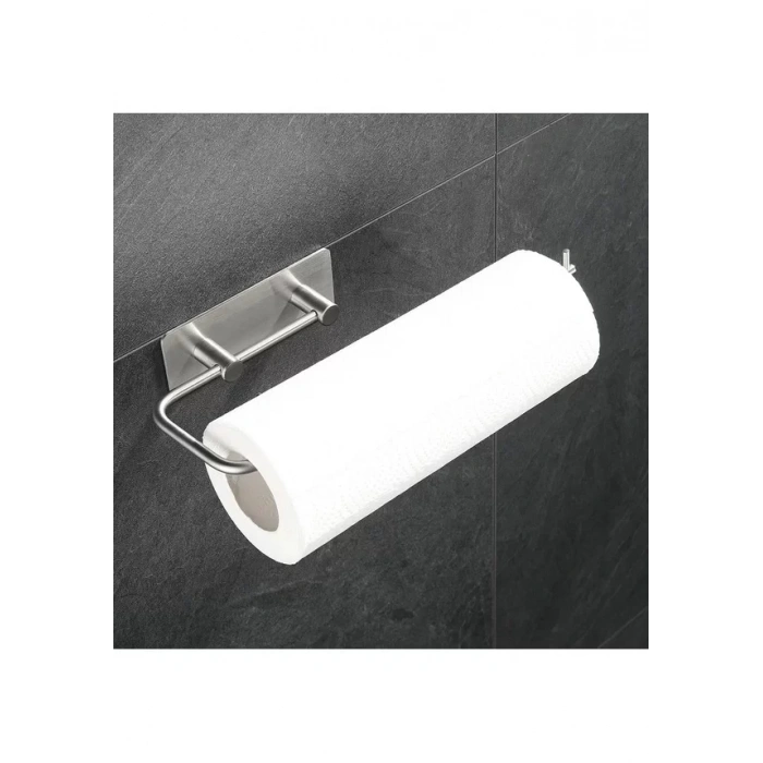 KAĞIT HAVLULUK YAPIŞKANLI ÇİFT ÇUBUKLU PASLANMAZ ÇELİK KROM RENGİ