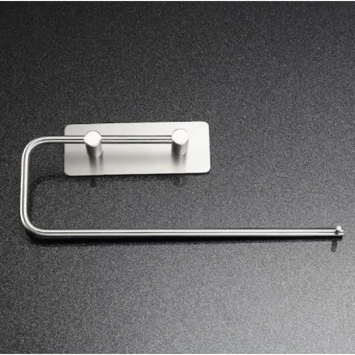 KAĞIT HAVLULUK YAPIŞKANLI ÇİFT ÇUBUKLU PASLANMAZ ÇELİK KROM RENGİ