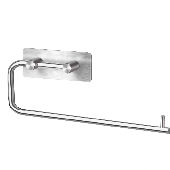 KAĞIT HAVLULUK YAPIŞKANLI ÇİFT ÇUBUKLU PASLANMAZ ÇELİK KROM RENGİ