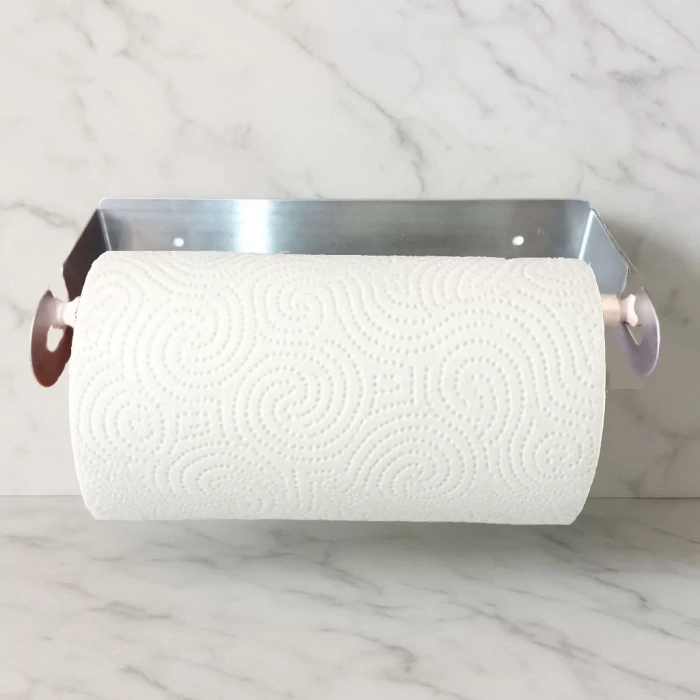 KAĞIT HAVLULUK YAPIŞKANLI VE VİDALI ŞERİT, KANCALI AĞAÇ ÇUBUKLU MODEL KROM RENGİ