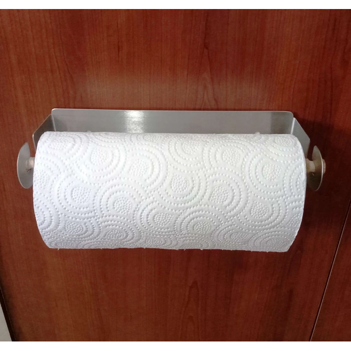 KAĞIT HAVLULUK YAPIŞKANLI VE VİDALI ŞERİT, KANCALI AĞAÇ ÇUBUKLU MODEL KROM RENGİ