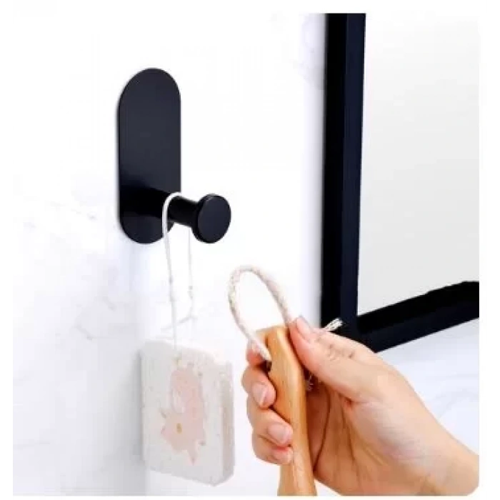 KENDİNDEN YAPIŞKANLI ASKILIK TEKLİ MAT SİYAH