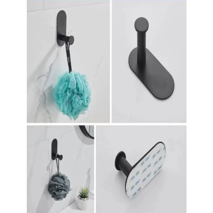 KENDİNDEN YAPIŞKANLI ASKILIK TEKLİ MAT SİYAH