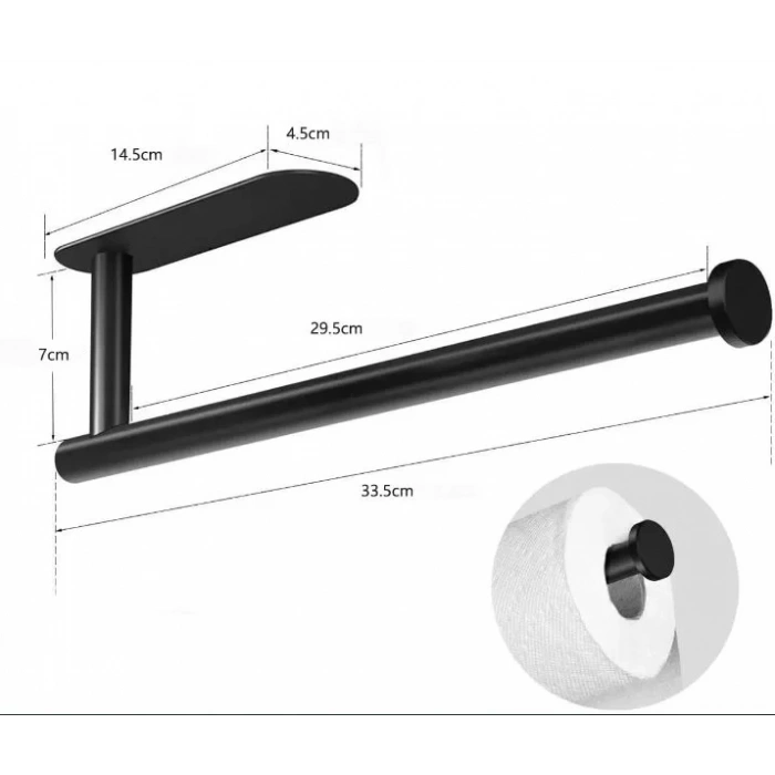 KENDİNDEN YAPIŞKANLI KAĞIT HAVLULUK MAT SİYAH