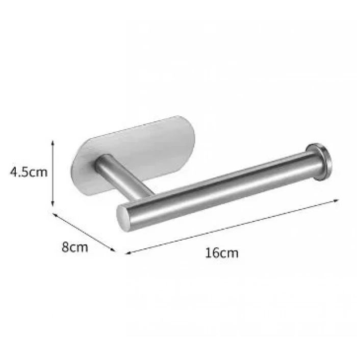 TUVALET WC KAĞITLIĞI KENDİNDEN YAPIŞKANLI PASLANMAZ ÇELİK KROM RENGİ