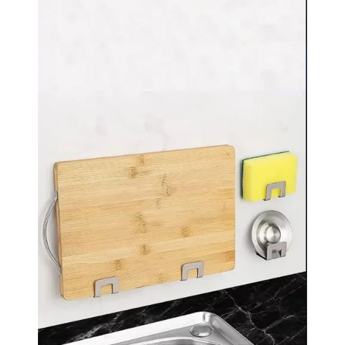 KENDİNDEN YAPIŞKANLI SÜNGER TUTUCU KROM 2 Lİ PAKET