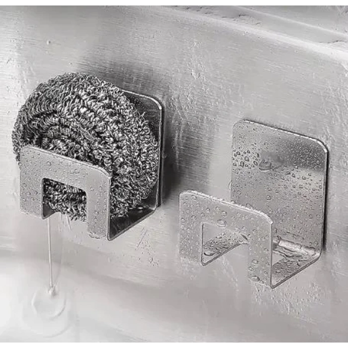 KENDİNDEN YAPIŞKANLI SÜNGER TUTUCU MAT SİYAH 2 Lİ PAKET