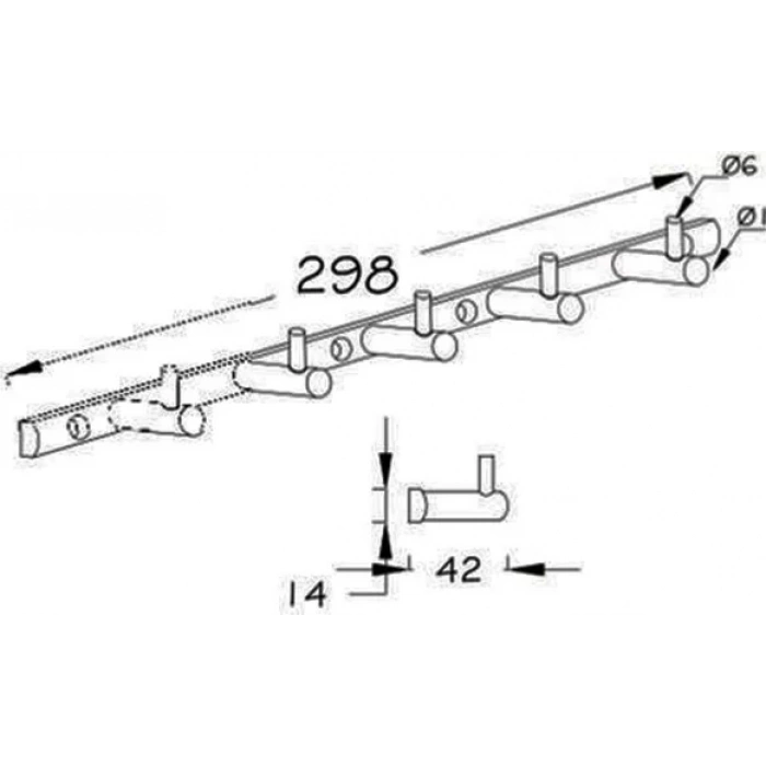 KİTARO BEŞLİ SET ASKILIK KROM
