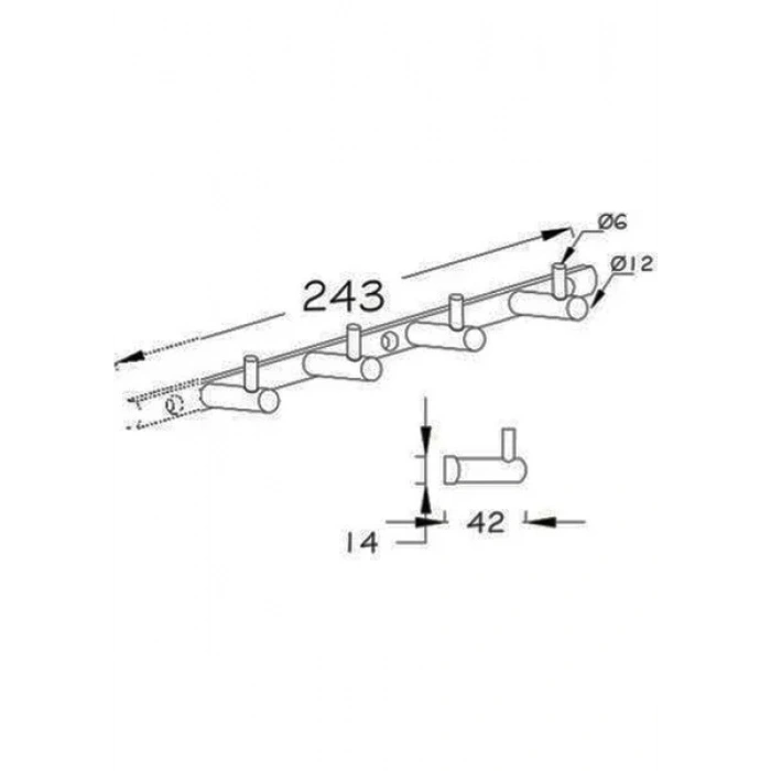 KİTARO DÖRTLÜ SET ASKILIK KROM