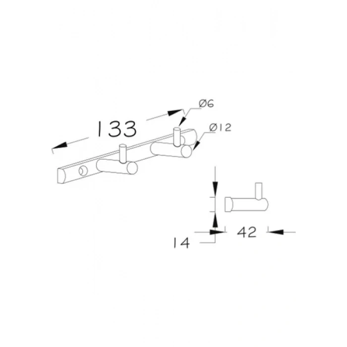 KİTARO İKİLİ SET ASKILIK KROM