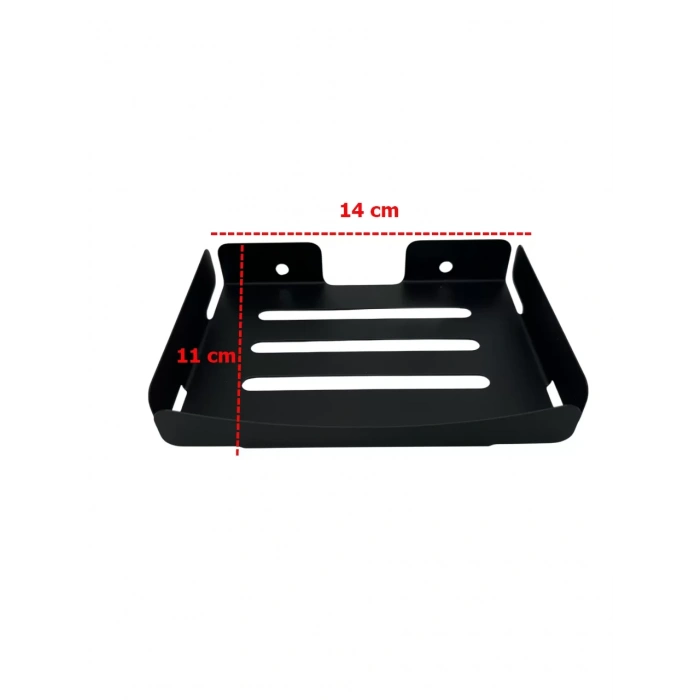 KİTARO KENDİNDEN YAPIŞKANLI VE VİDALI   SABUNLUK  MAT SİYAH