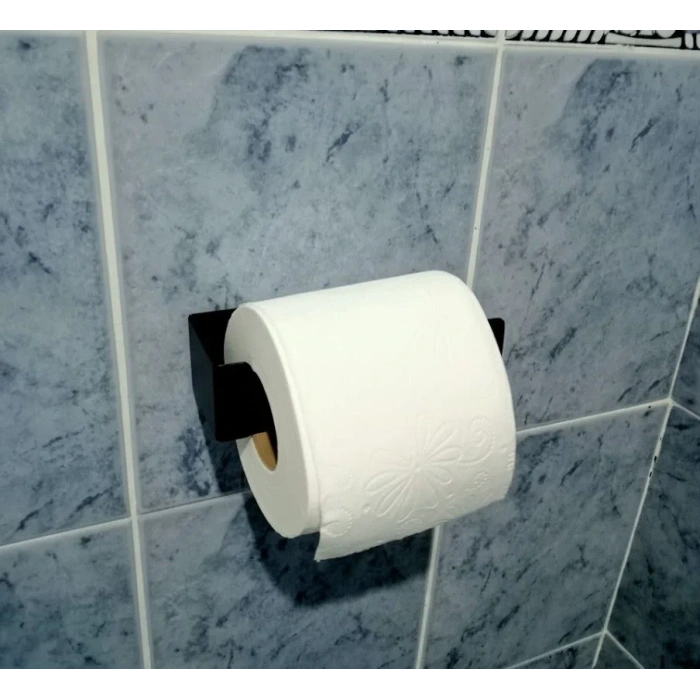 LAZER KENDİNDEN YAPIŞKANLI WC KAĞITLIK MAT SİYAH
