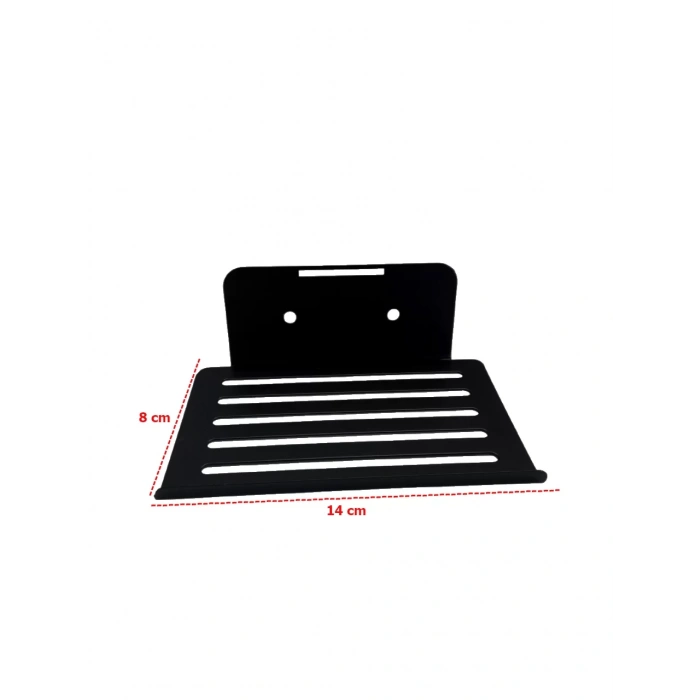 SABUNLUK YAPIŞKANLI VE VİDALI DÜZ MODEL MAT SİYAH