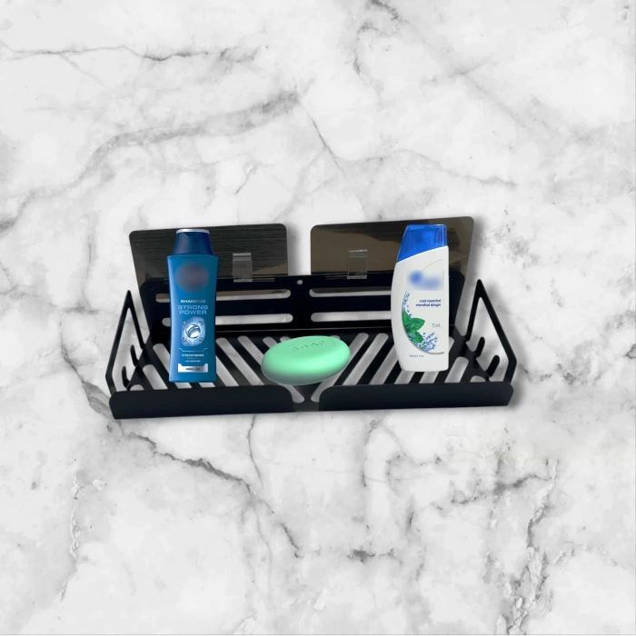 ŞAMPUANLIK DUŞ RAFI 320 X 70 MAT SİYAH