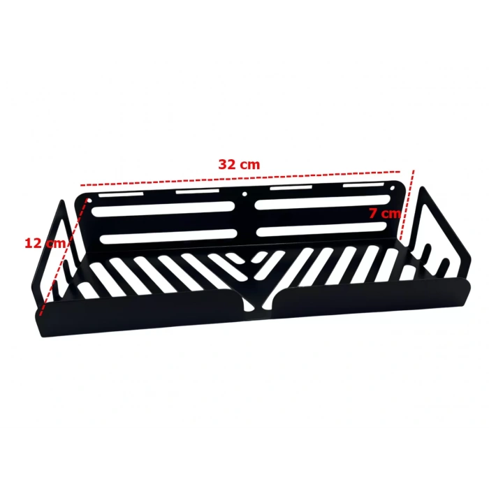 ŞAMPUANLIK DUŞ RAFI 320 X 70 MAT SİYAH